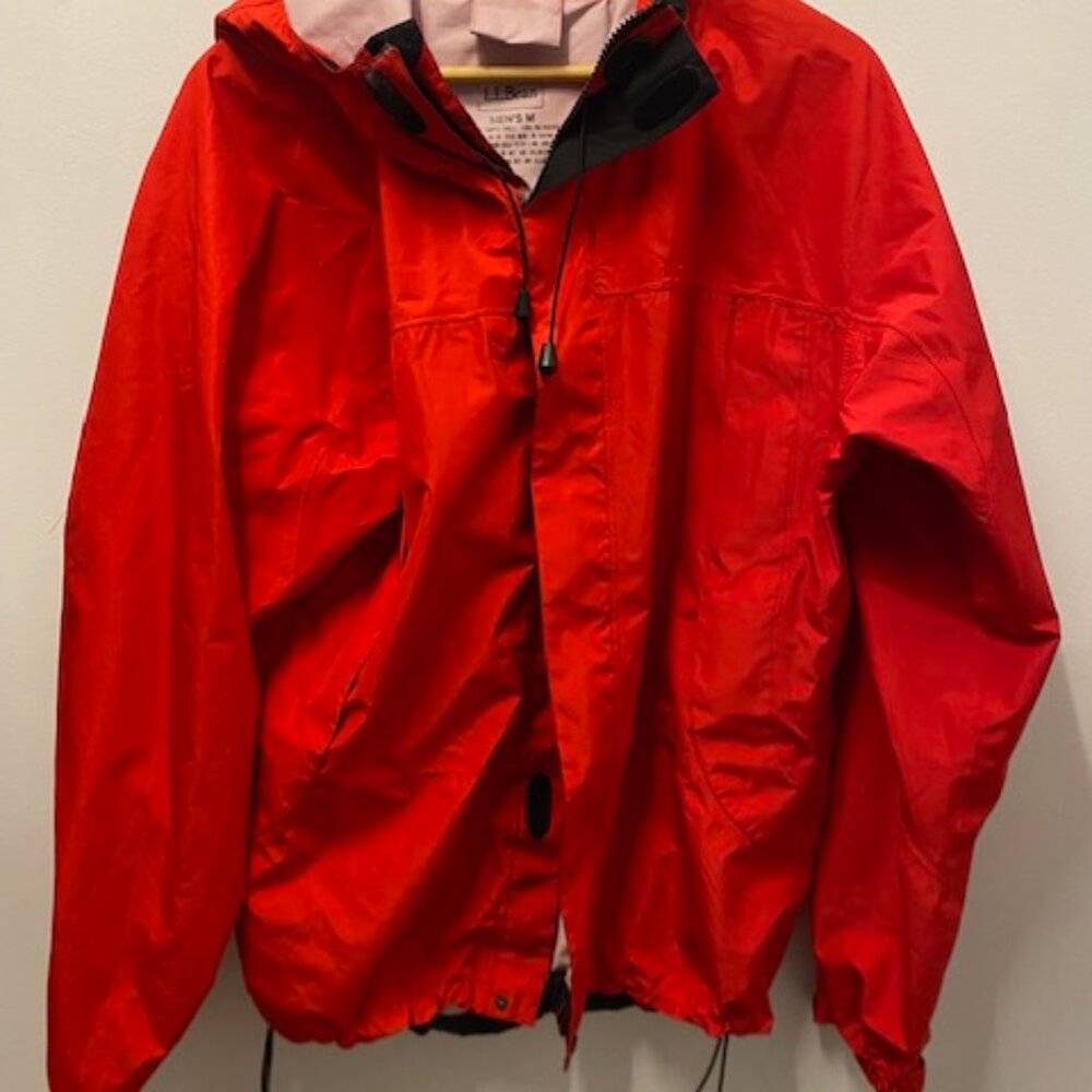 L.L Bean Red Rain Jacket